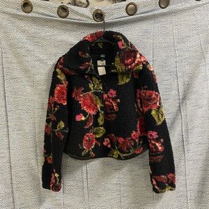 Wild fable floral black coat